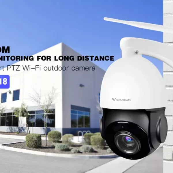 Camara de Seguridad Vstarcam-IP PTZ CS66Q-18X para exteriores, videocámara de 5MP con Zoom óptico 18X, impermeable, domo de velocidad, WIFI, IR a Color, 50M