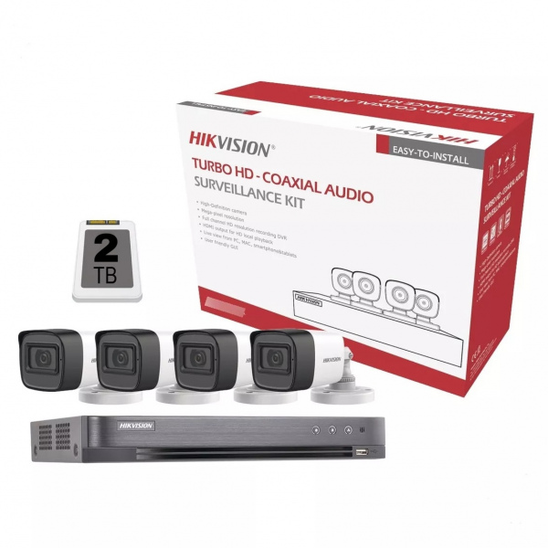 kit 4 camaras hikvision metalicas 5mpx